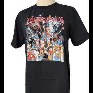 Disney Parks Disneyland Resort Castle Fireworks T-Shirt Black X-Large
